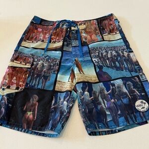 Vans Off The Wall 2013 Men’s Size 31 Swim Board Trunks Bathing Suit Bikini Babes